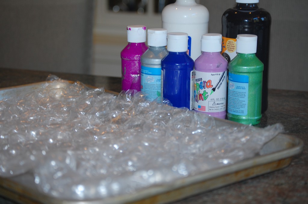 Bubble Wrap & Paint - Two Ingredient Tuesday