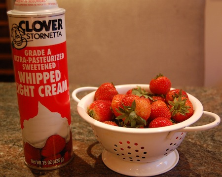 Strawberries + Whipped Cream = Santa Claus! - Two Ingredient Tuesday