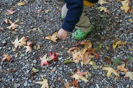 Leaves & Contact Paper = Fall Placemats - Two-Ingredient Tuesday