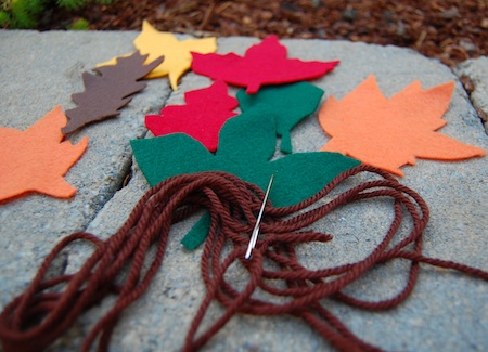 Felt Leaf Garland