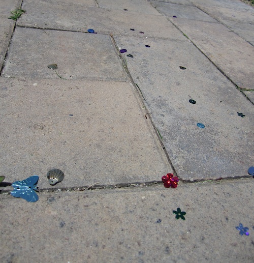 Sequins + a Dixie Cup = Fairy Treasure Hunt - Two Ingredient Tuesday