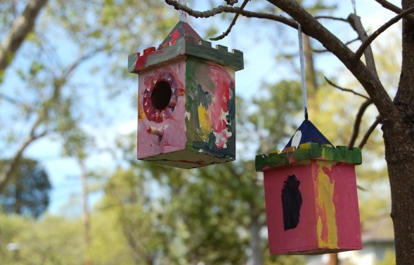 Painting Birdhouses