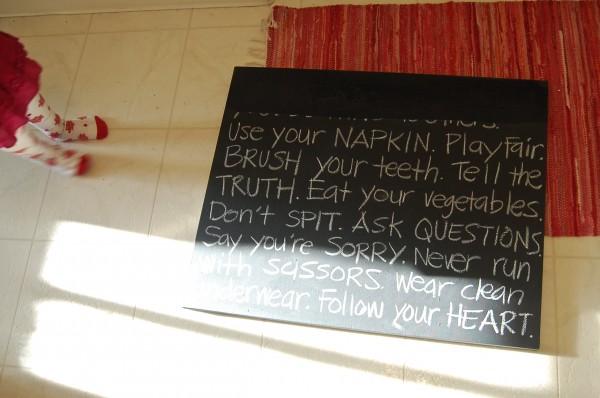 Chalkboard Painted Canvas
