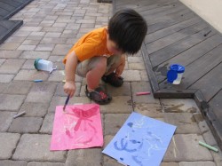 Outdoor Water Painting Experiments