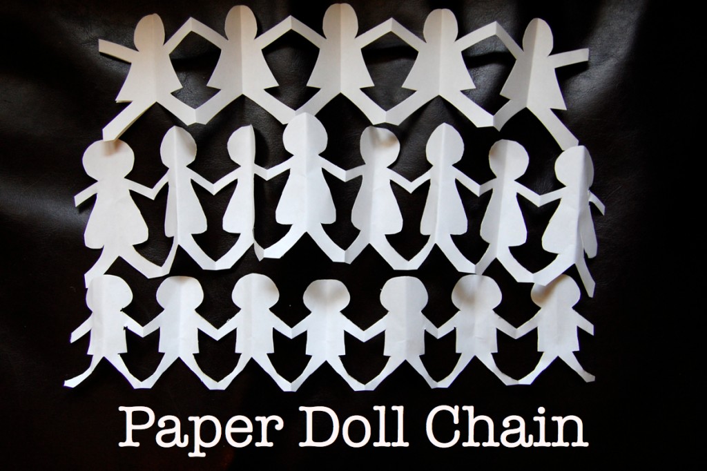 Paper Doll Chain (Two Ingredient Tuesday)