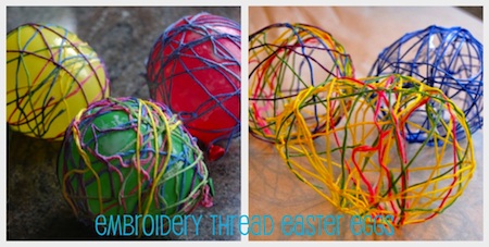 Embroidery Thread Easter Eggs