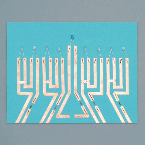 Paper Circuit Menorah