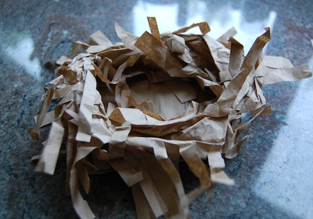Paper Bags + Scissors = Nest (Two Ingredient Tuesday)