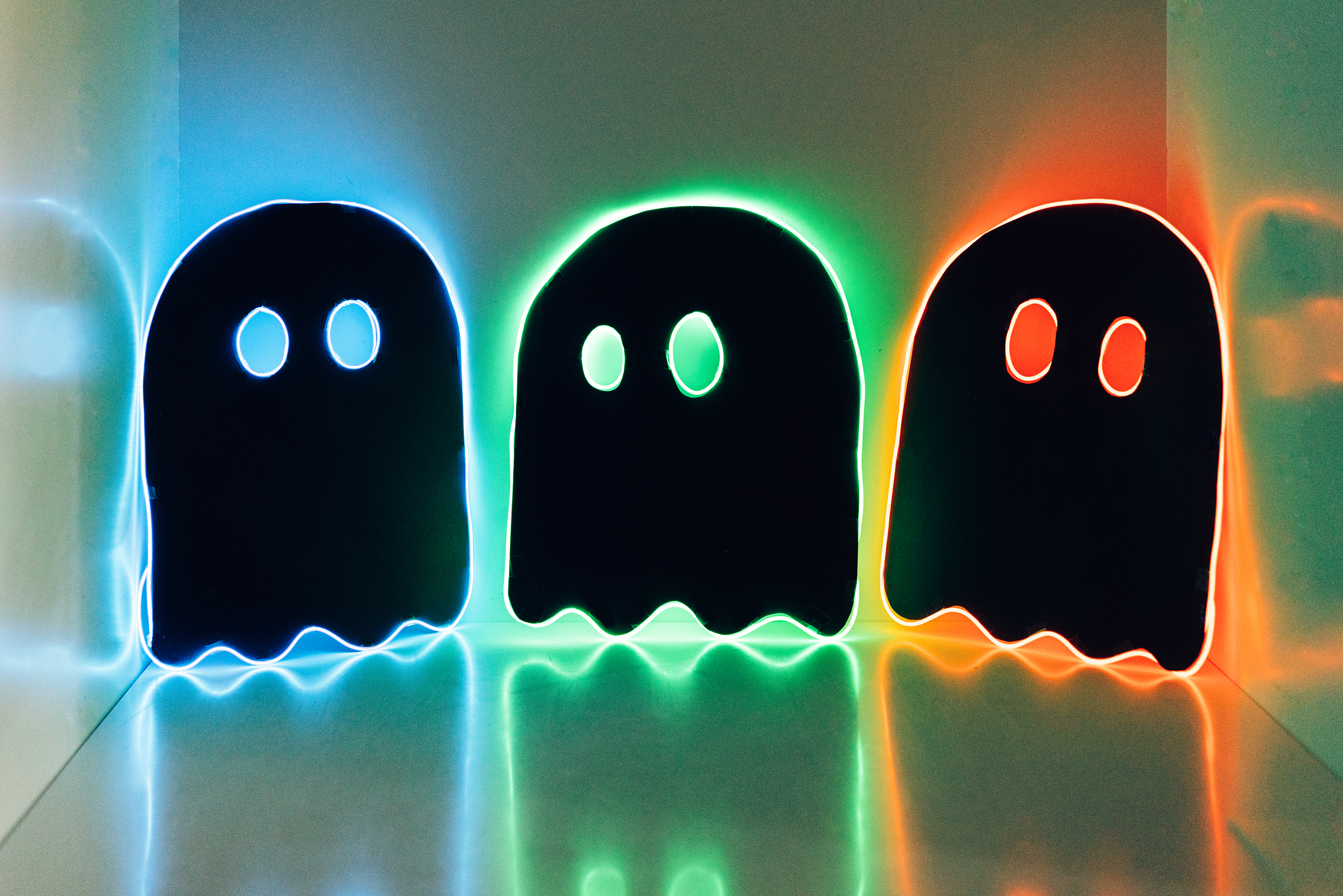 Pac-Man Inspired Glowing Ghost