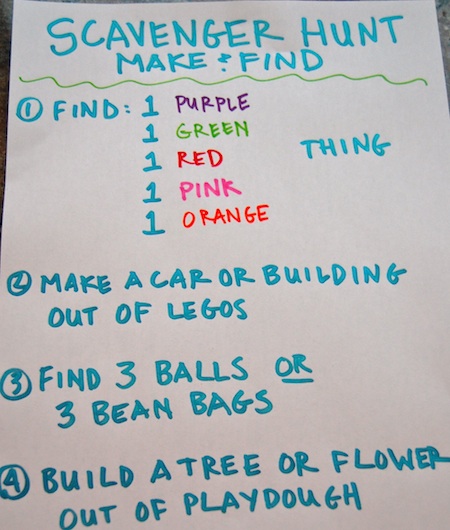Sanity Saver: Scavenger Hunt Make & Find