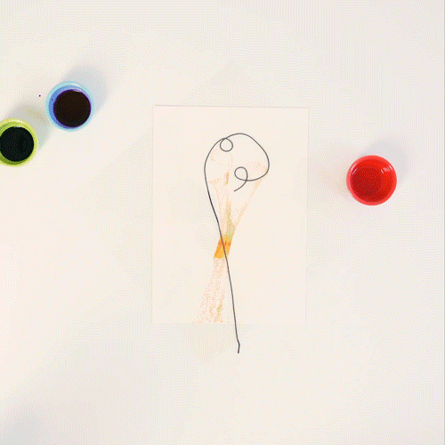 Pulled String Paintings