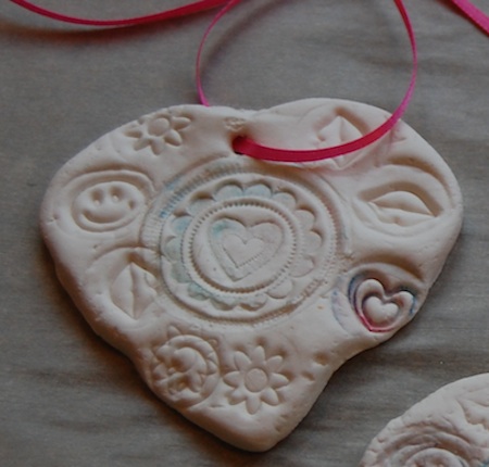 Clay Heart Valentine Pendants