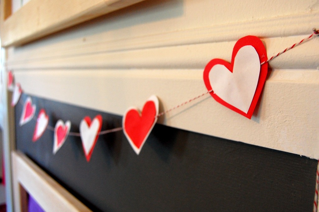 Valentine Garland with Kids