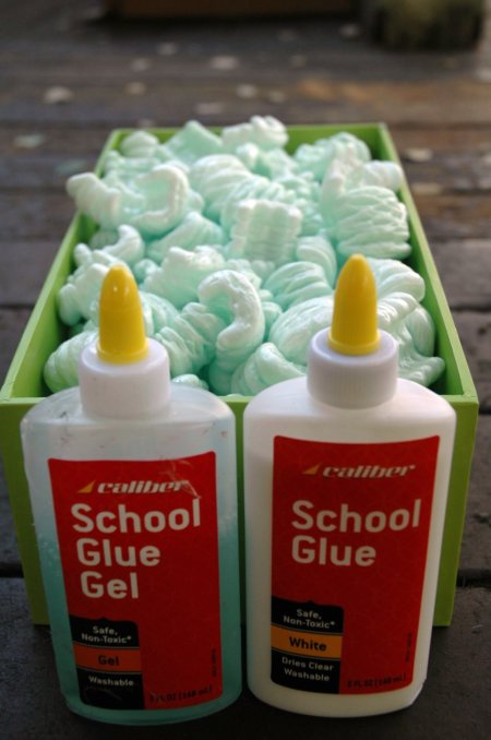 Packing Peanuts + Glue = Sculpture - Two Ingredient Tuesday
