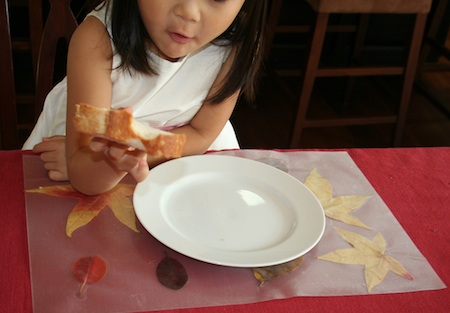 Leaves & Contact Paper = Fall Placemats - Two-Ingredient Tuesday