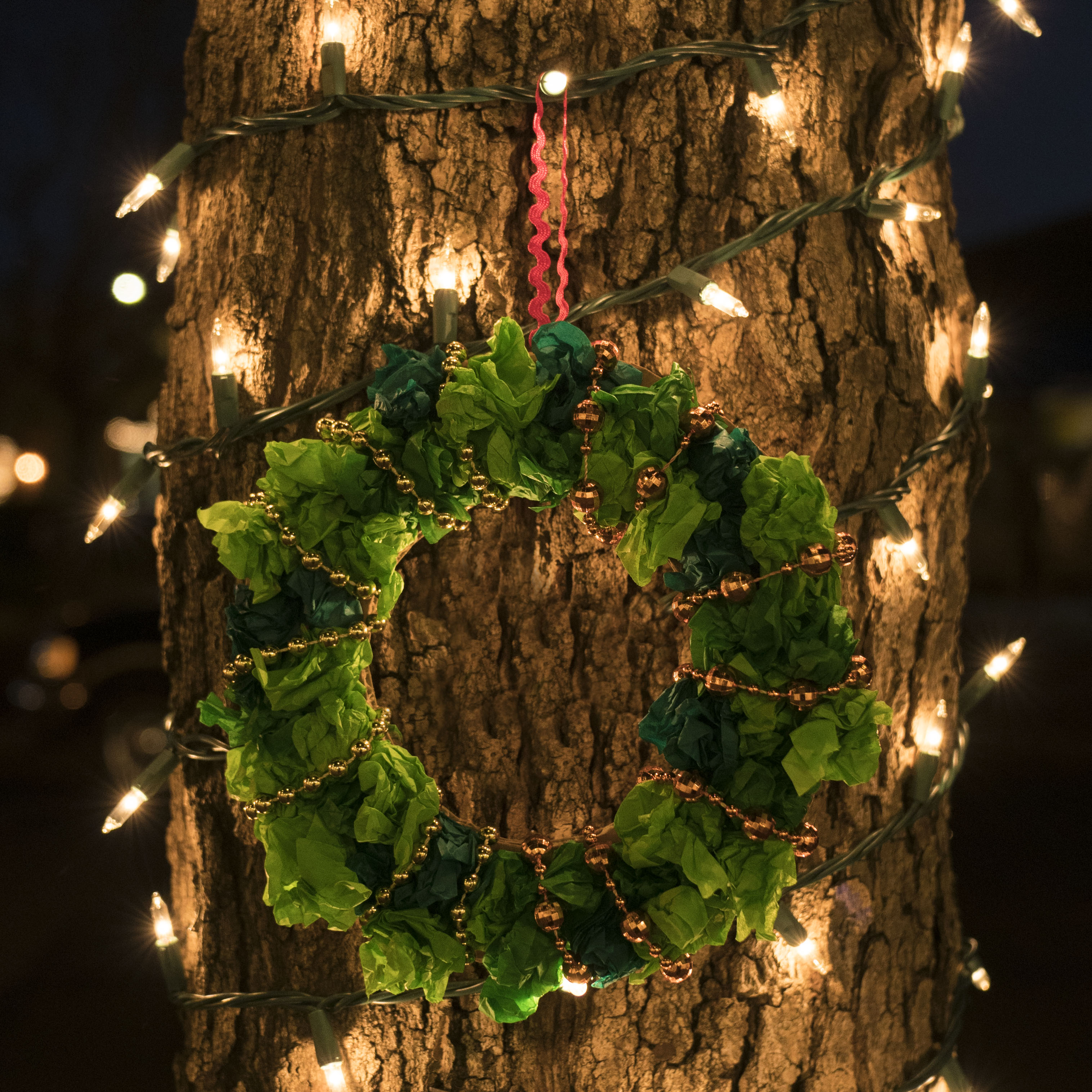 Tissue Paper Wreath
