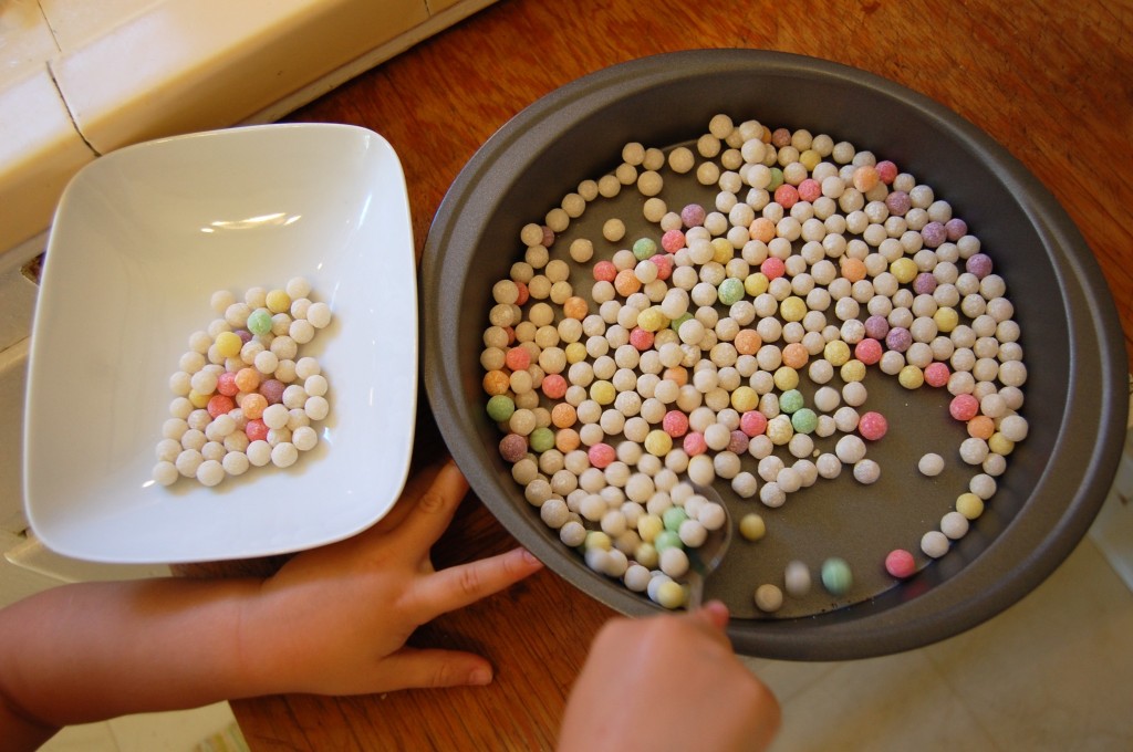Tapioca Pearls + Water (= Sensory Play!) - Two Ingredient Tuesday