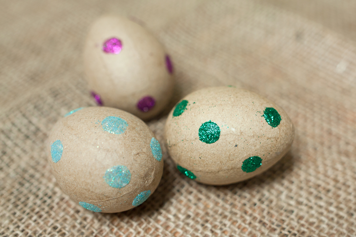 Glitter Polka Dot Easter Eggs