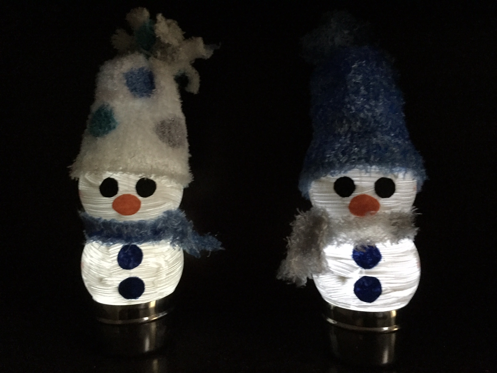 Glowing Snowman Luminary
