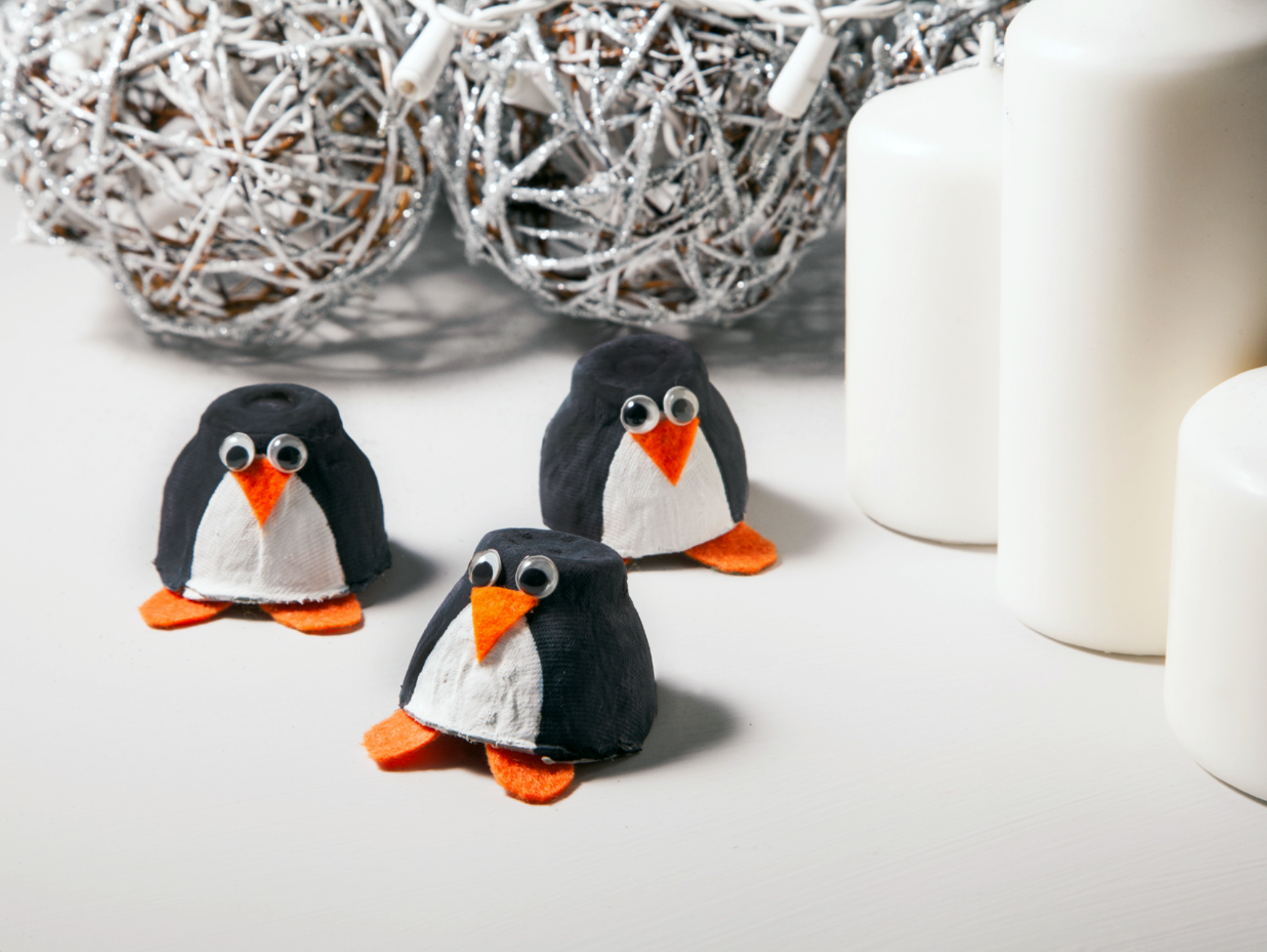 Egg Carton Penguin