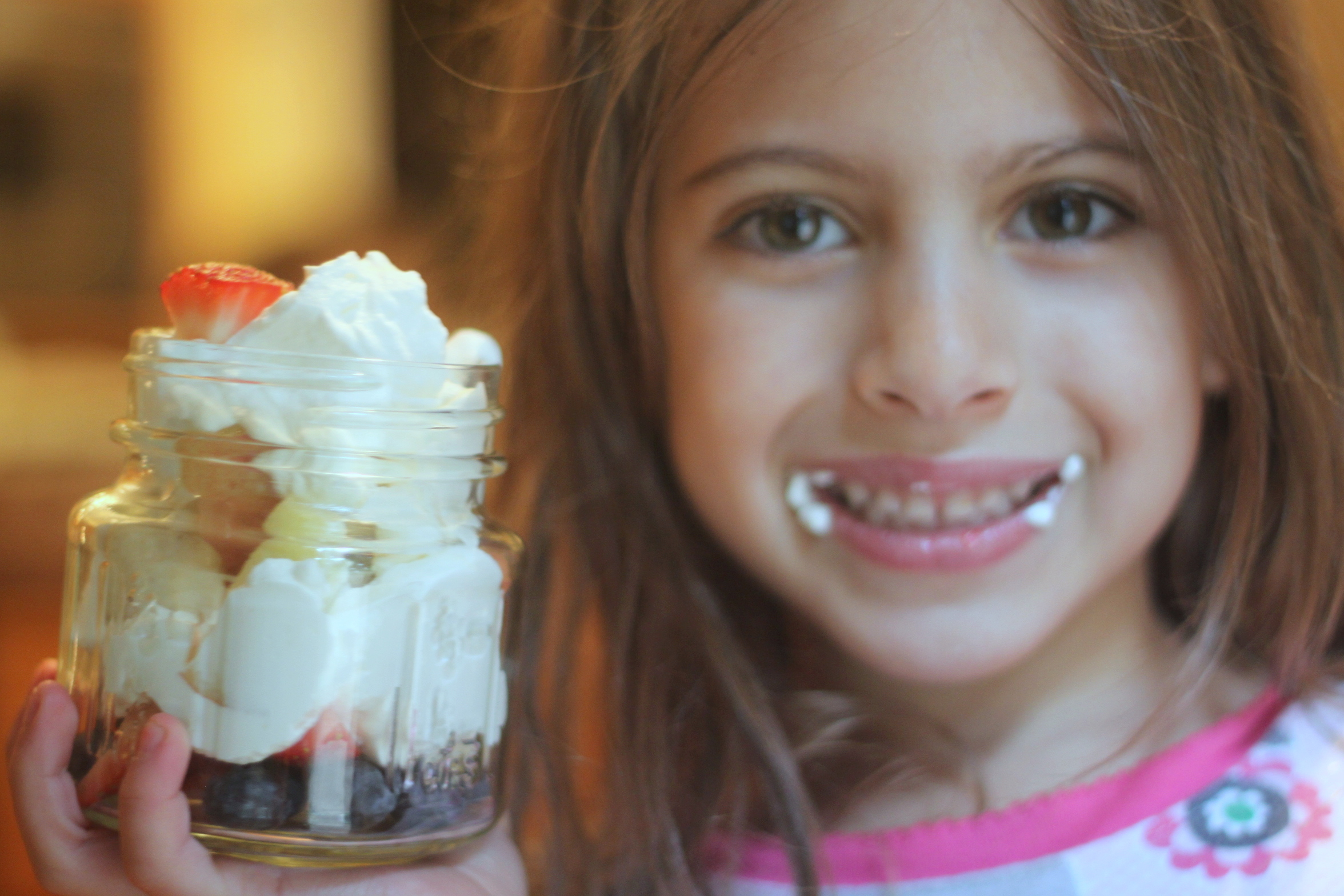 Homemade Whip Cream and Fruit Treat