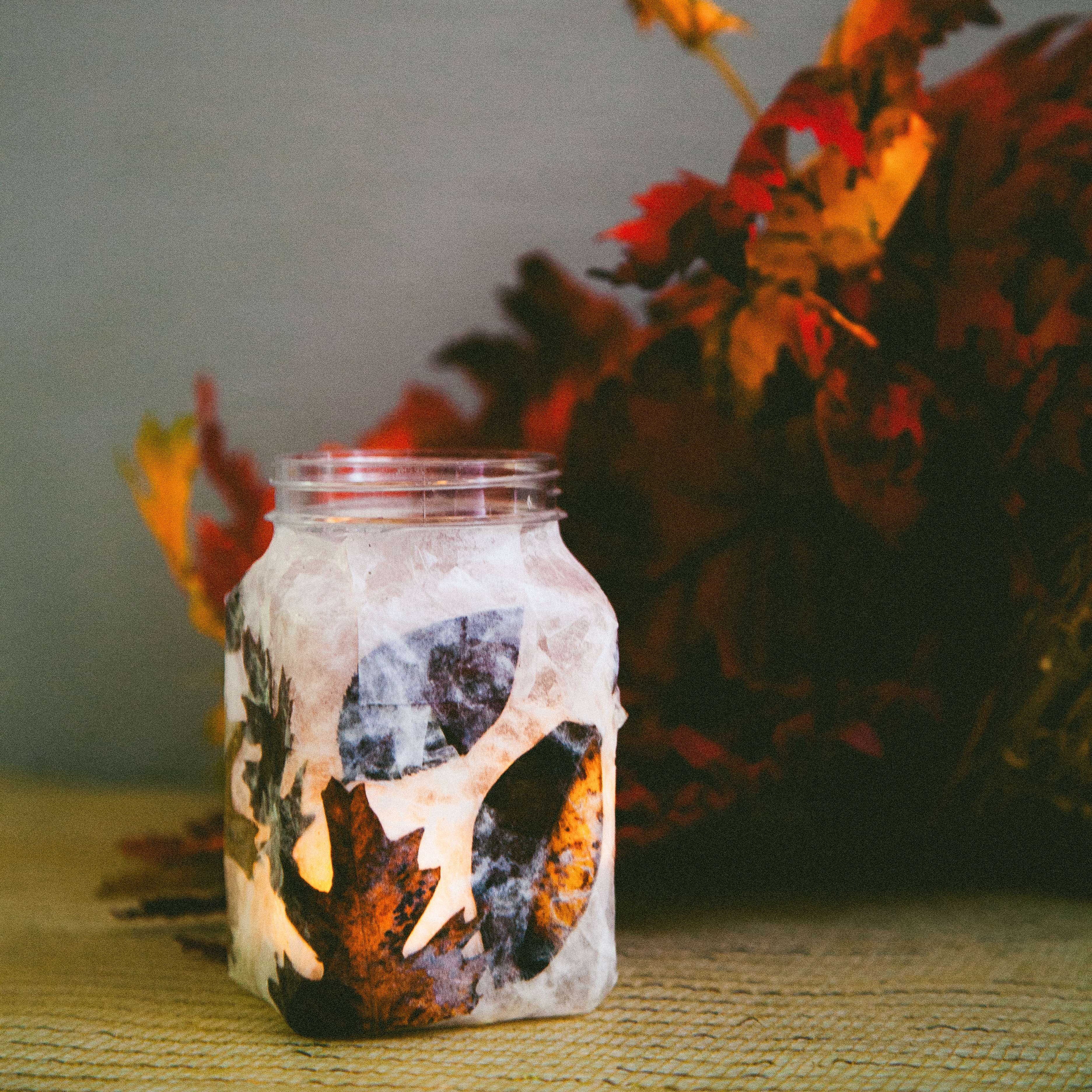 Fall Leaf Votive