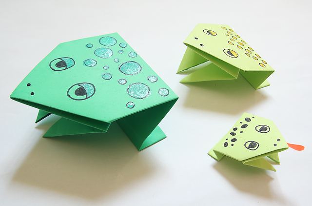 Simple Origami Jumping Frogs For Passover