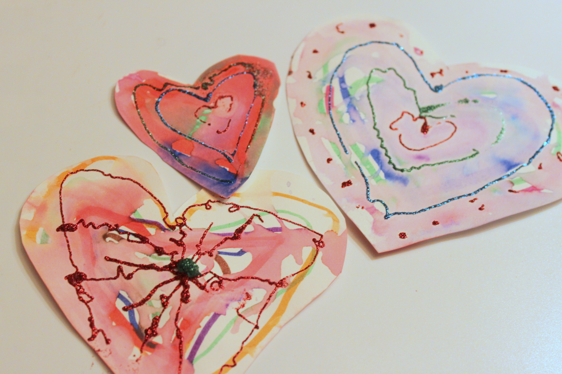 Watercolor Hearts