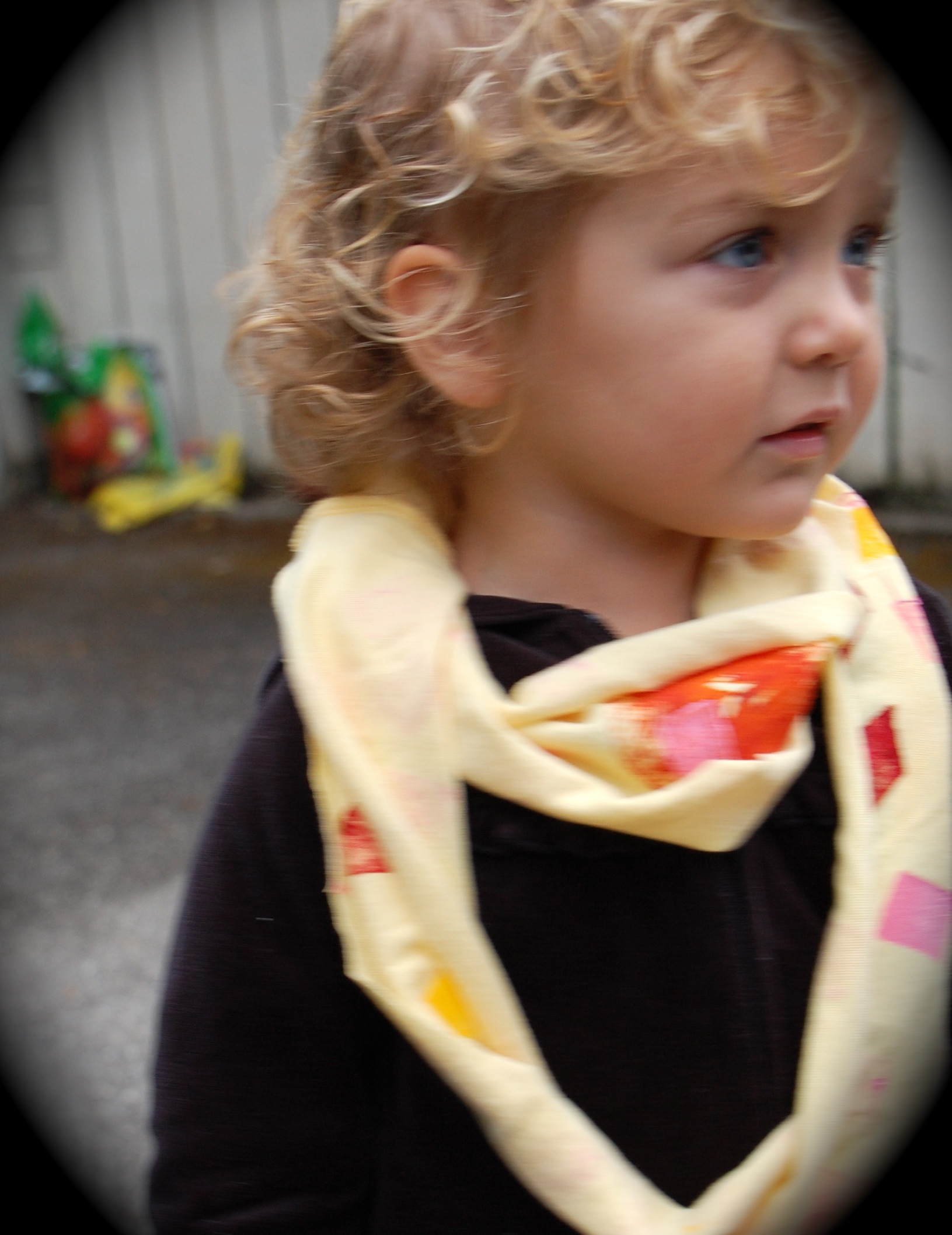 Printed Upcycled Circle Scarf