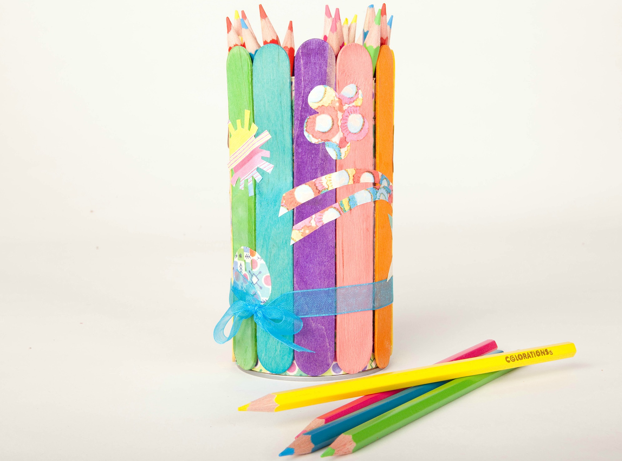 Craft Stick Pencil Holder