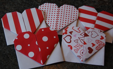 Origami Valentine Hearts