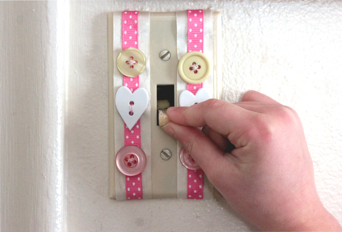 Button Light Switch Plate