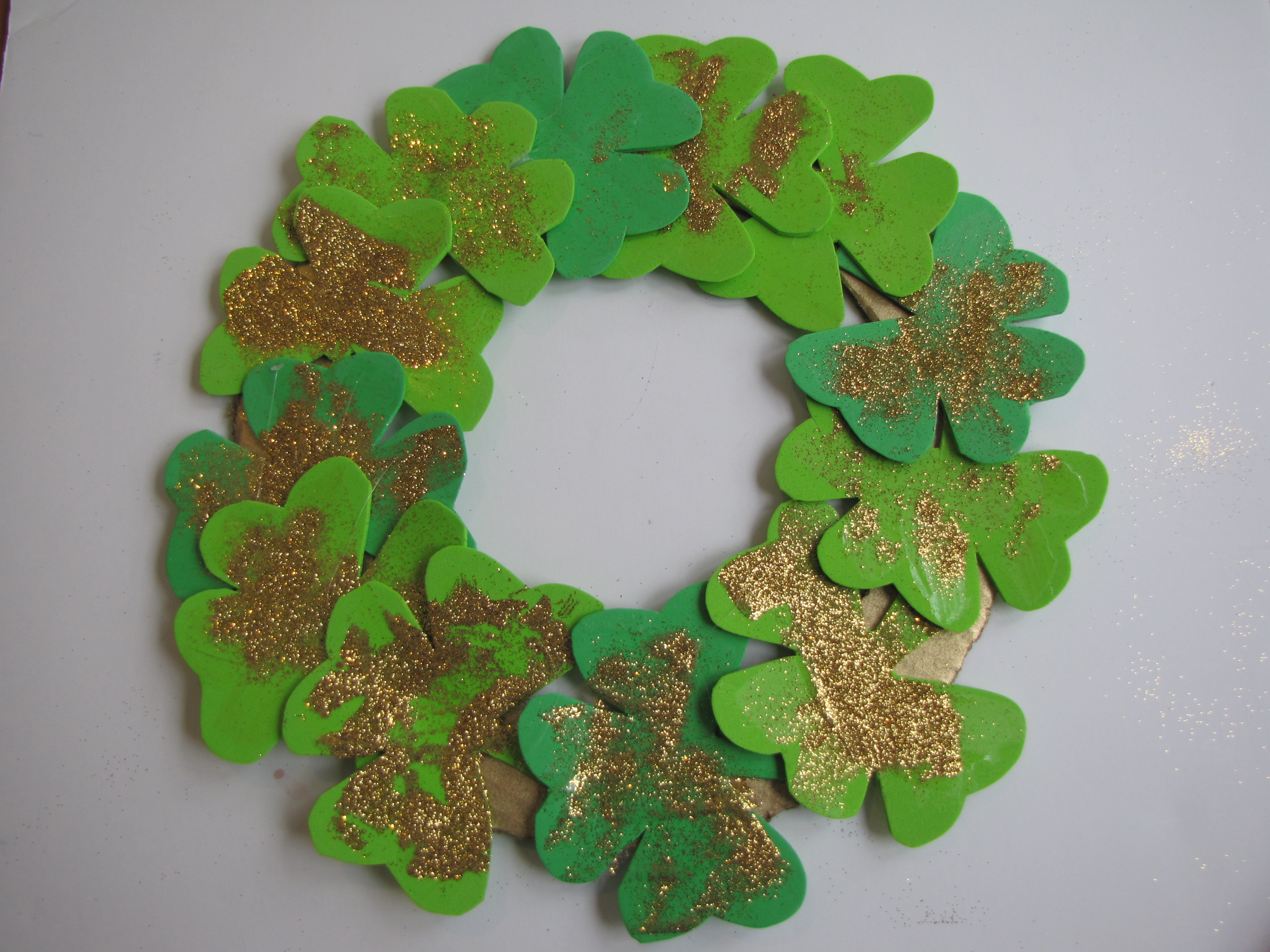 Foam Shamrock Wreath
