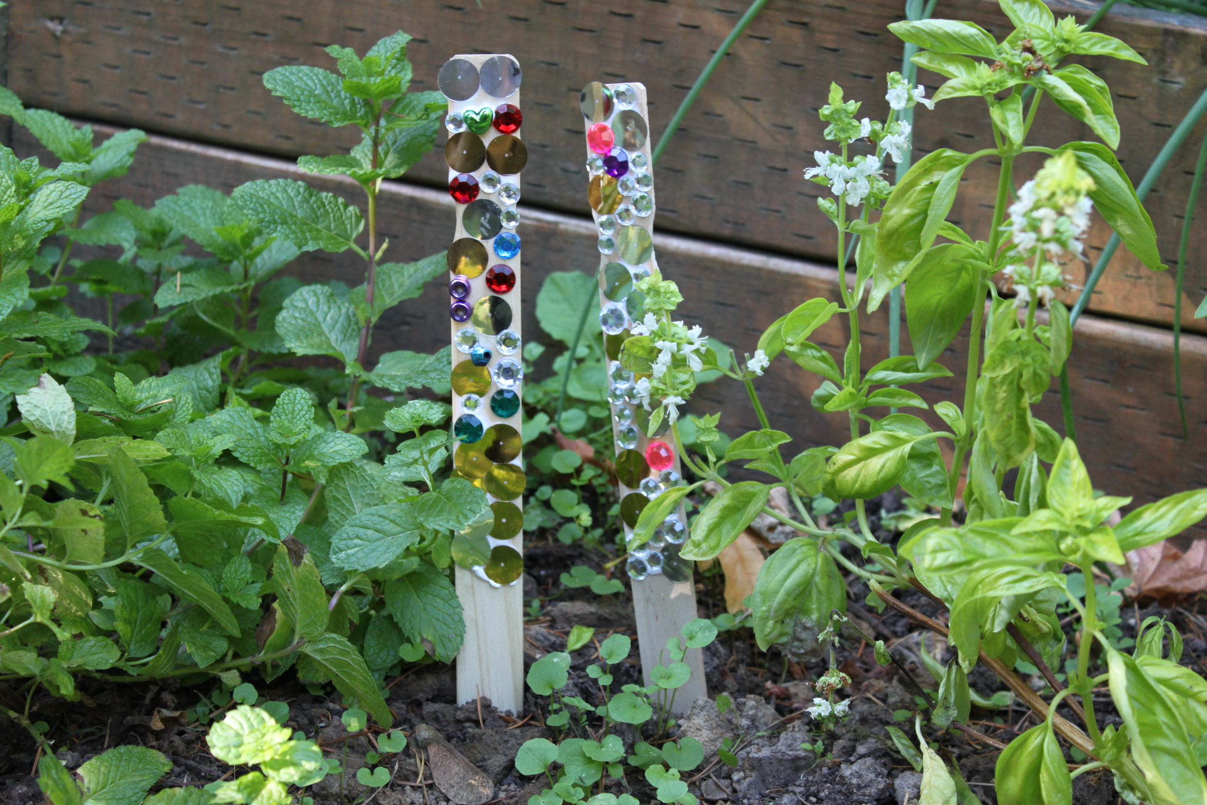 Jeweled Garden Sticks
