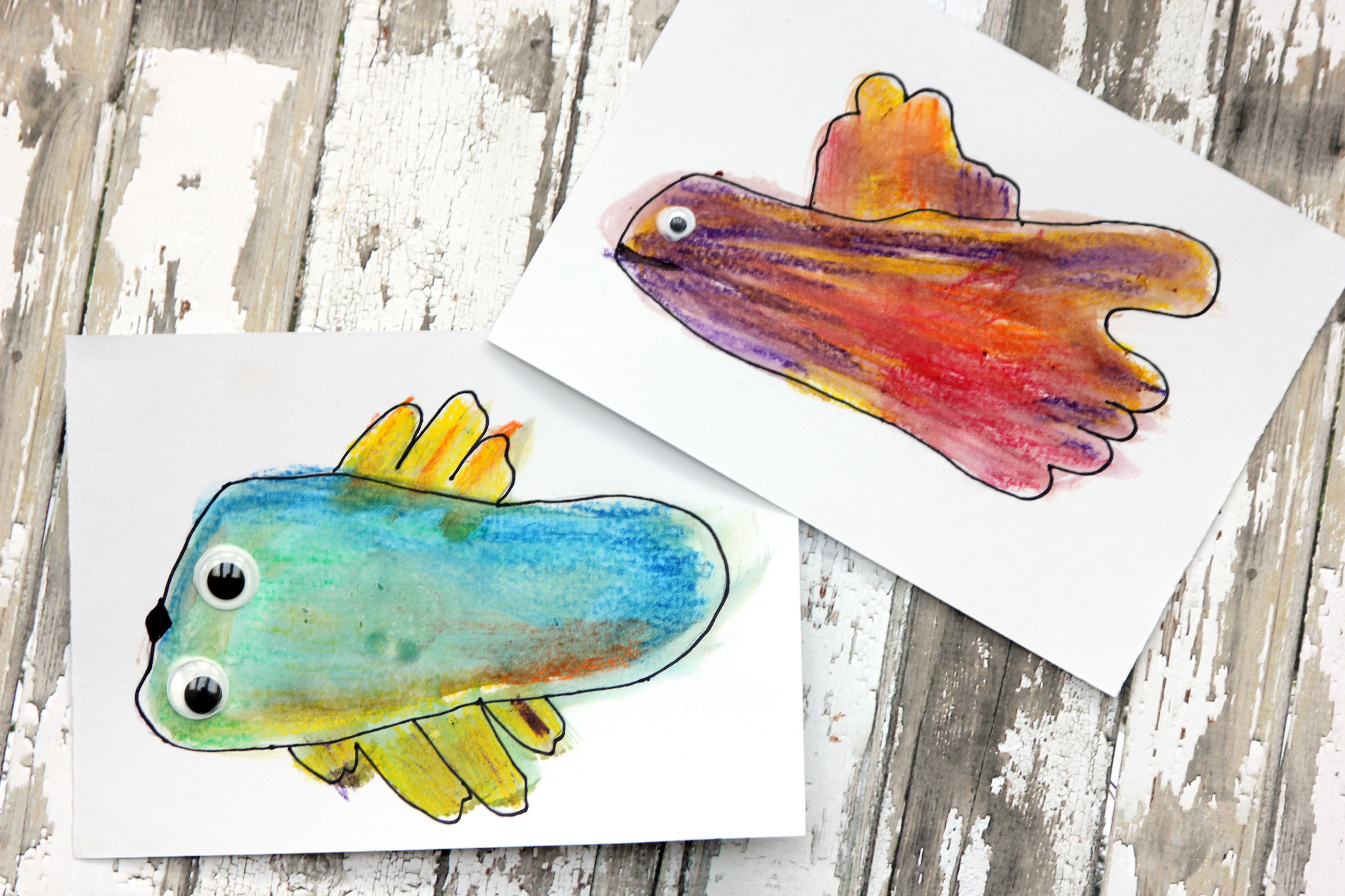Watercolor Fish Feet