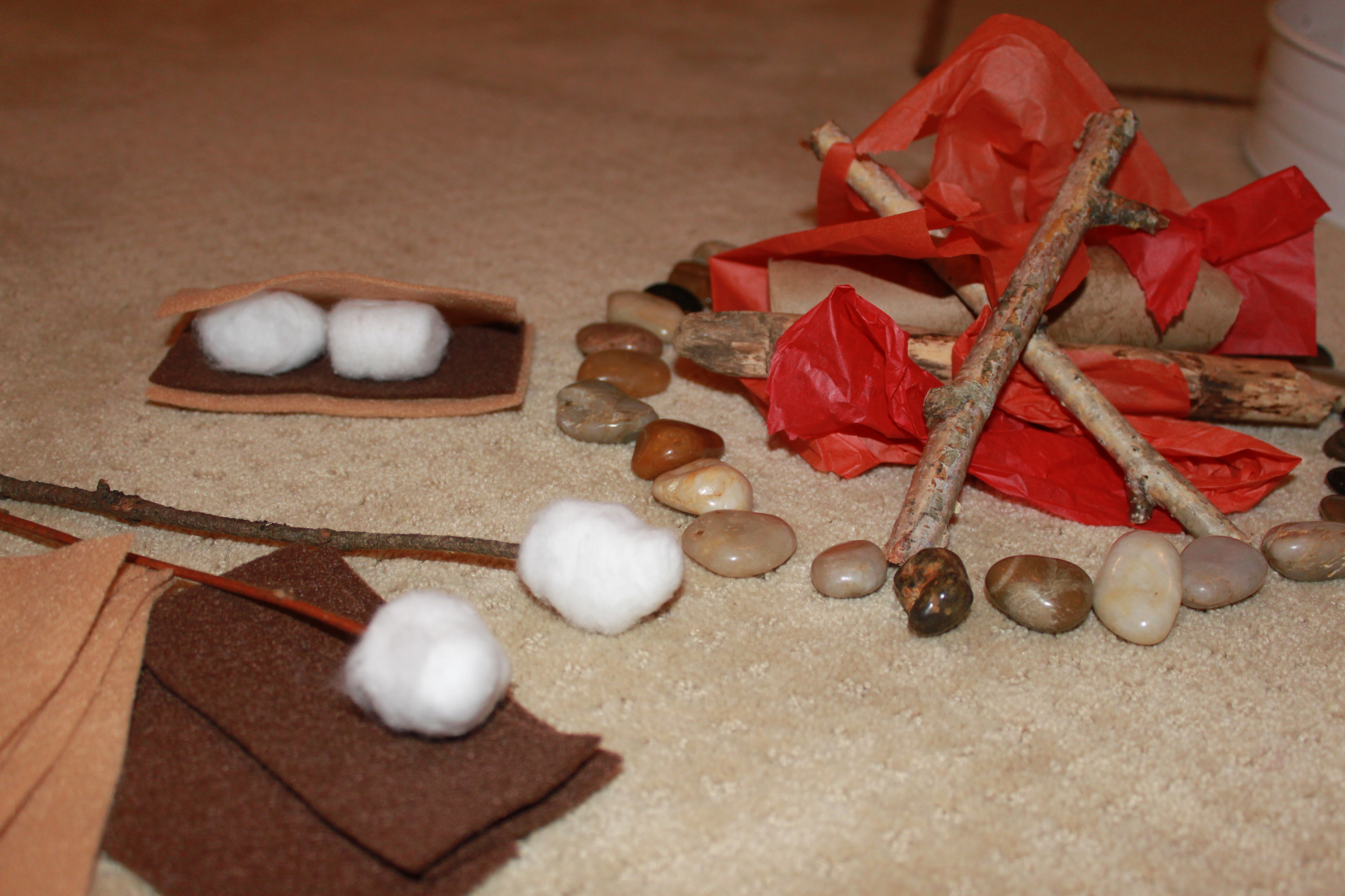 Pretend Campfire (with S'mores!)