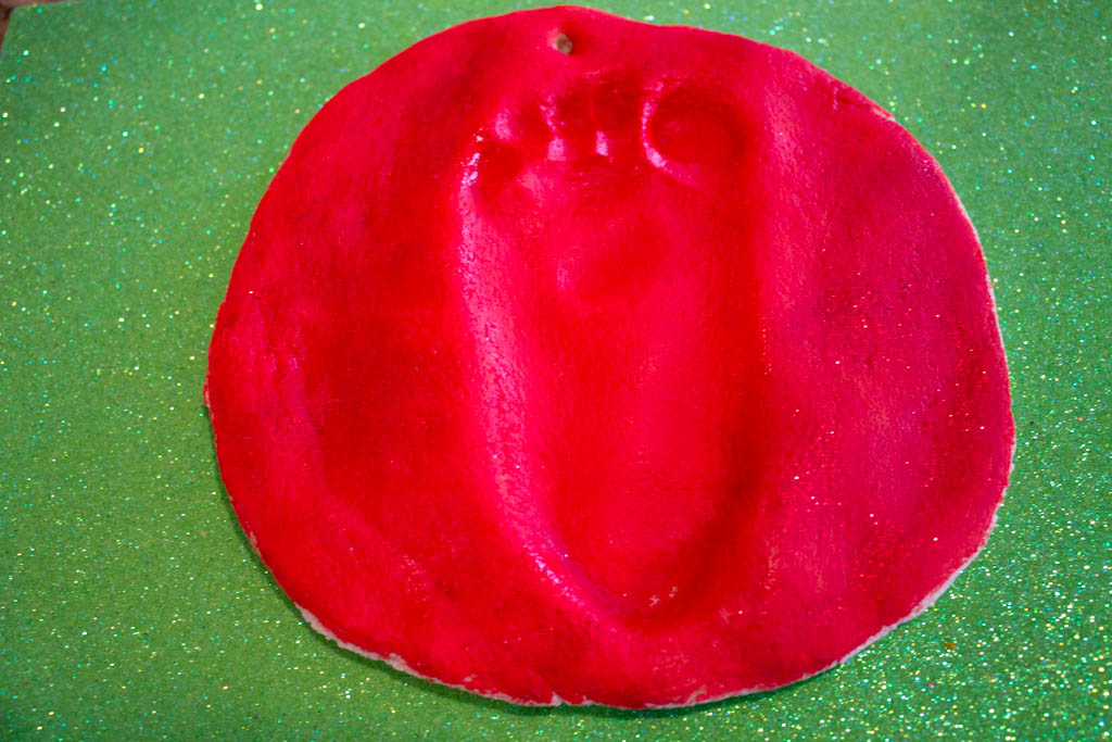 Salt Dough Footprint Ornament