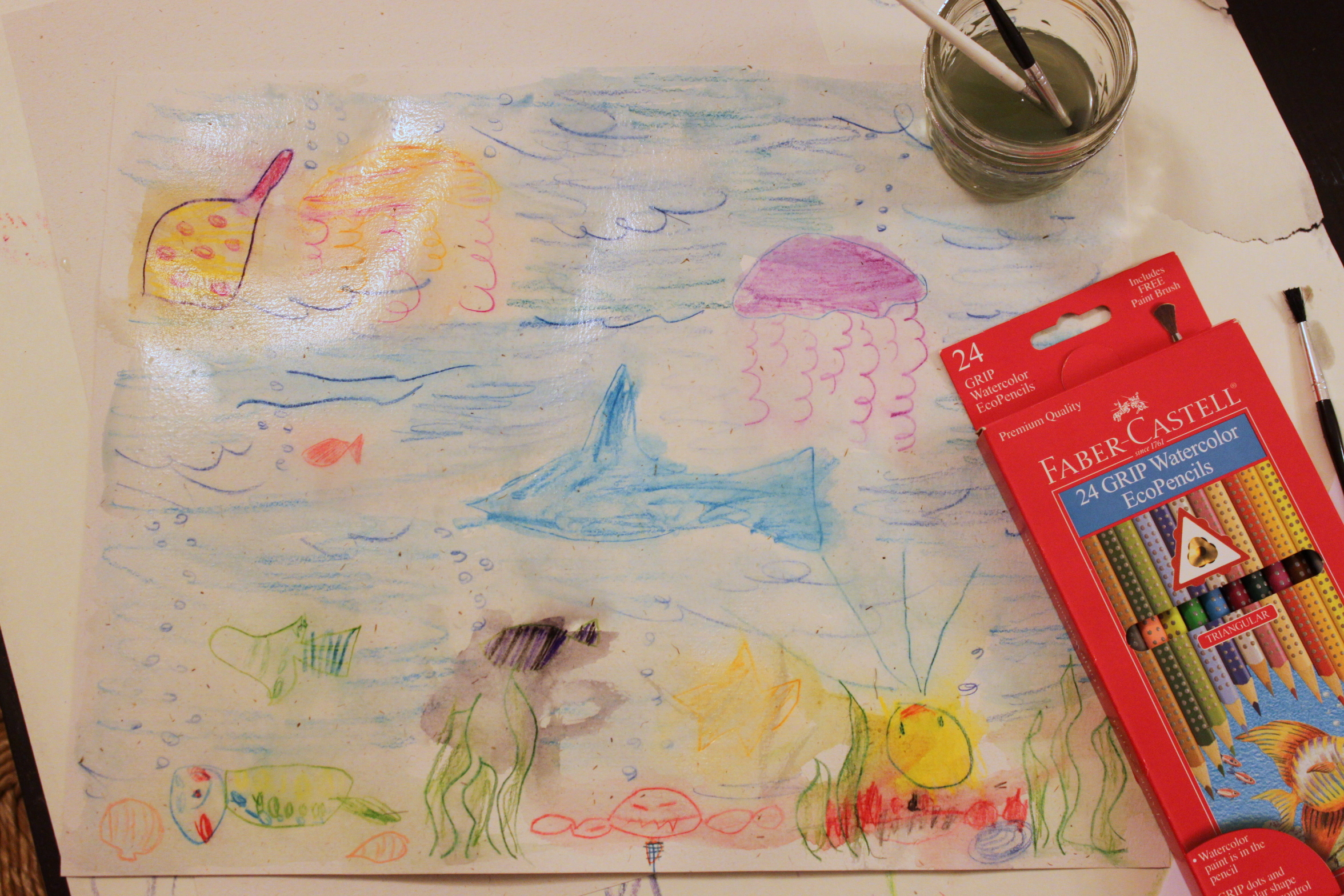 Watercolor Ocean Scene