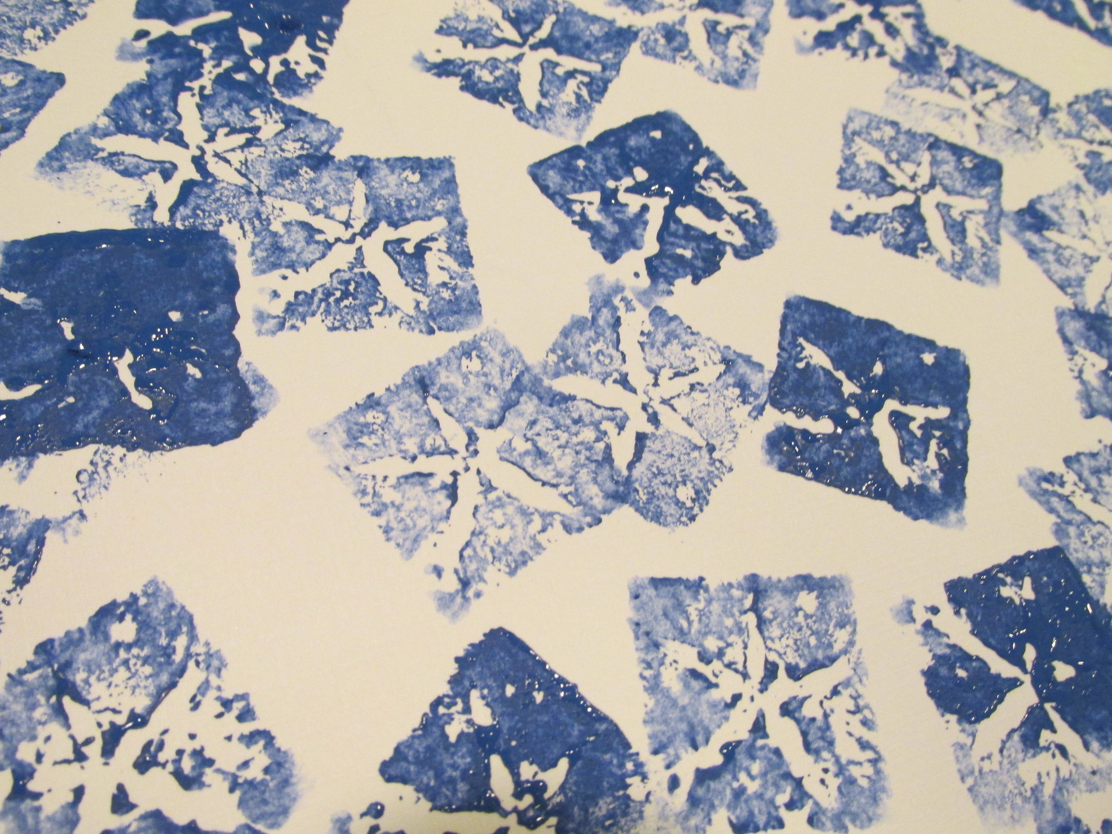 Apple Print Snowflakes