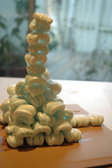Packing Peanuts + Glue = Sculpture