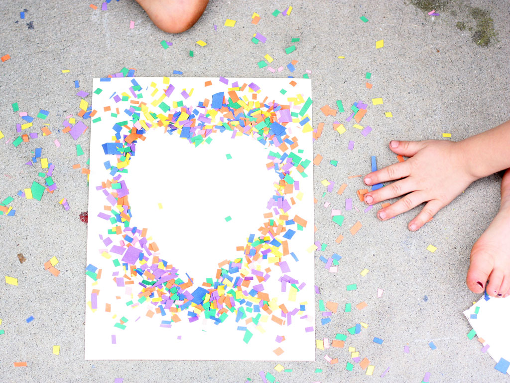 Confetti Heart Art