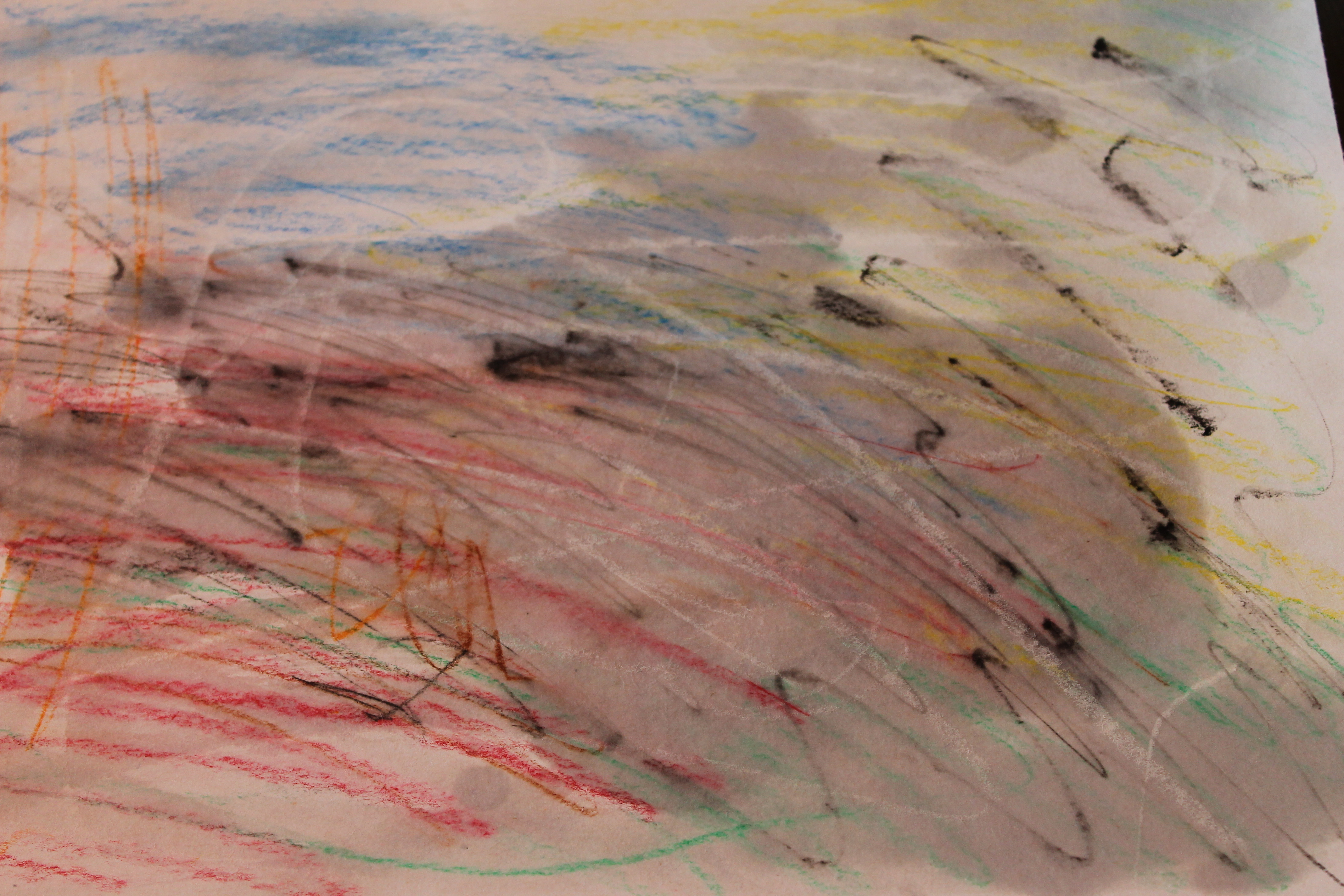 Watercolor Crayon Abstract Picture