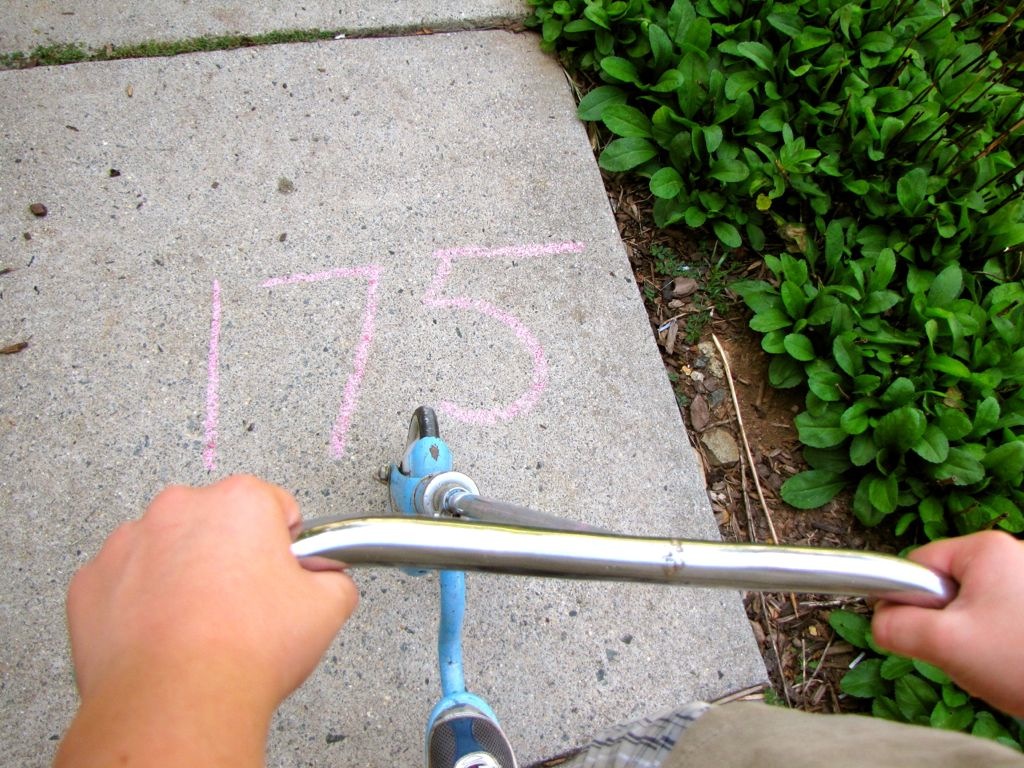Sidewalk Chalk Mental Math Game