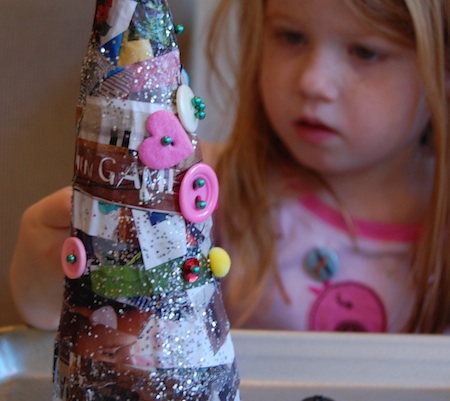 Mod-Podge Magazine Christmas Trees