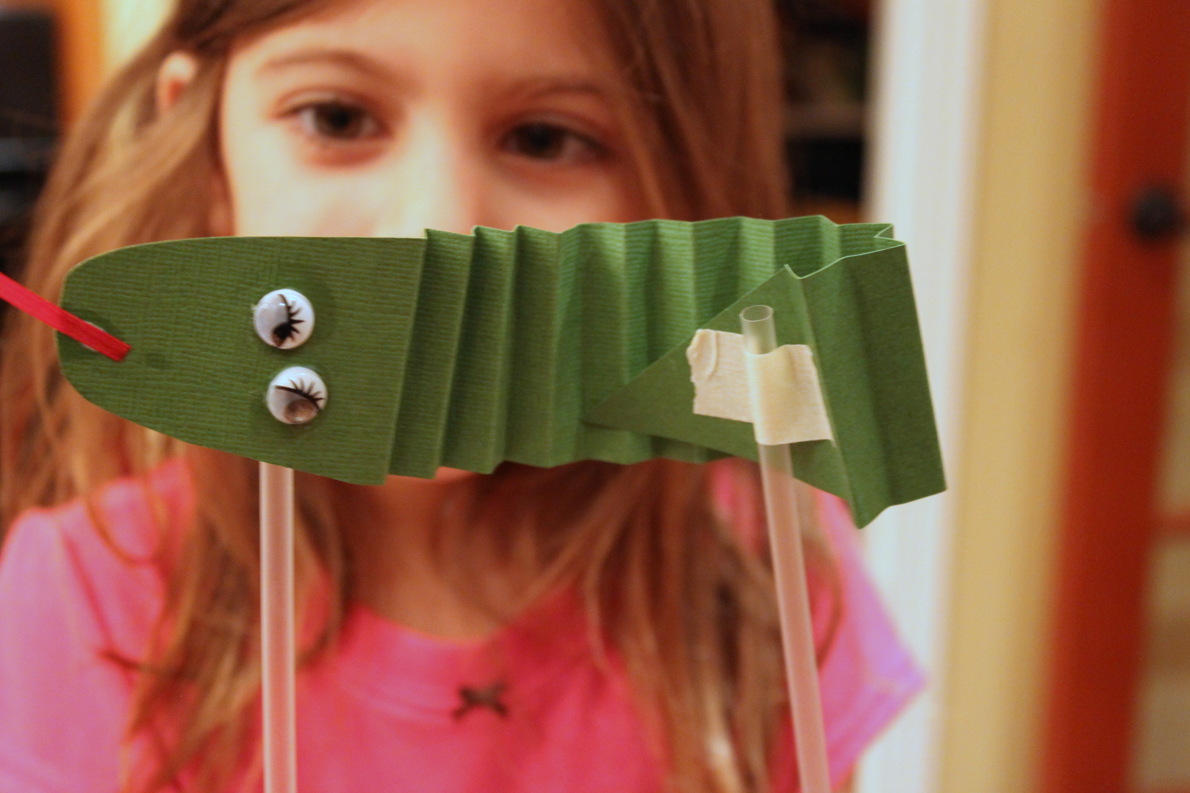 Snake Straw Puppet