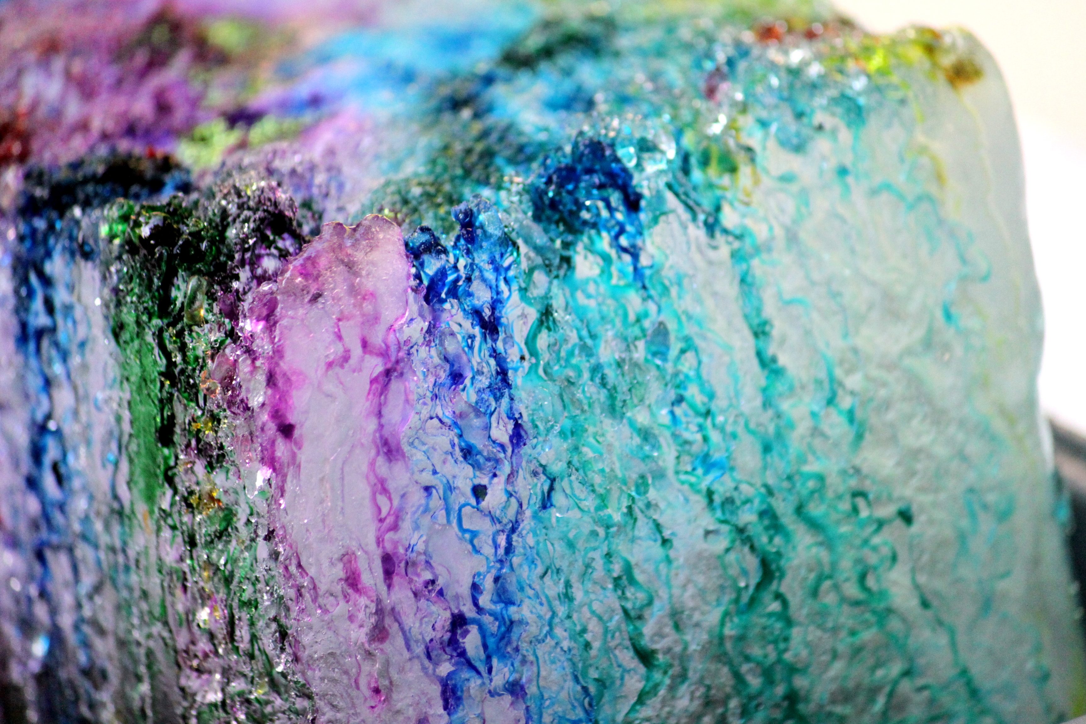 Salt Painting Ice Sculptures