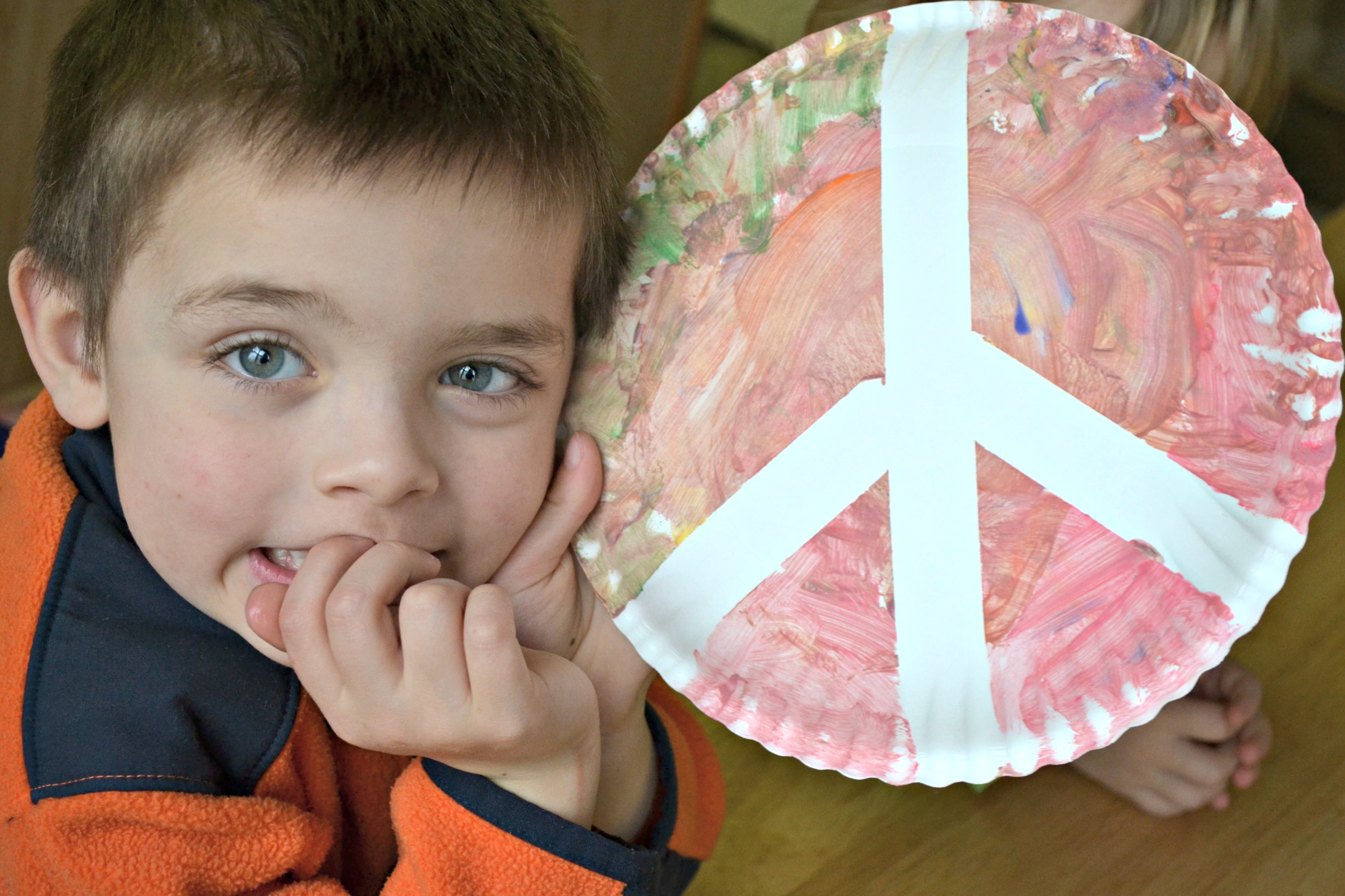 Paper Plate Peace Sign
