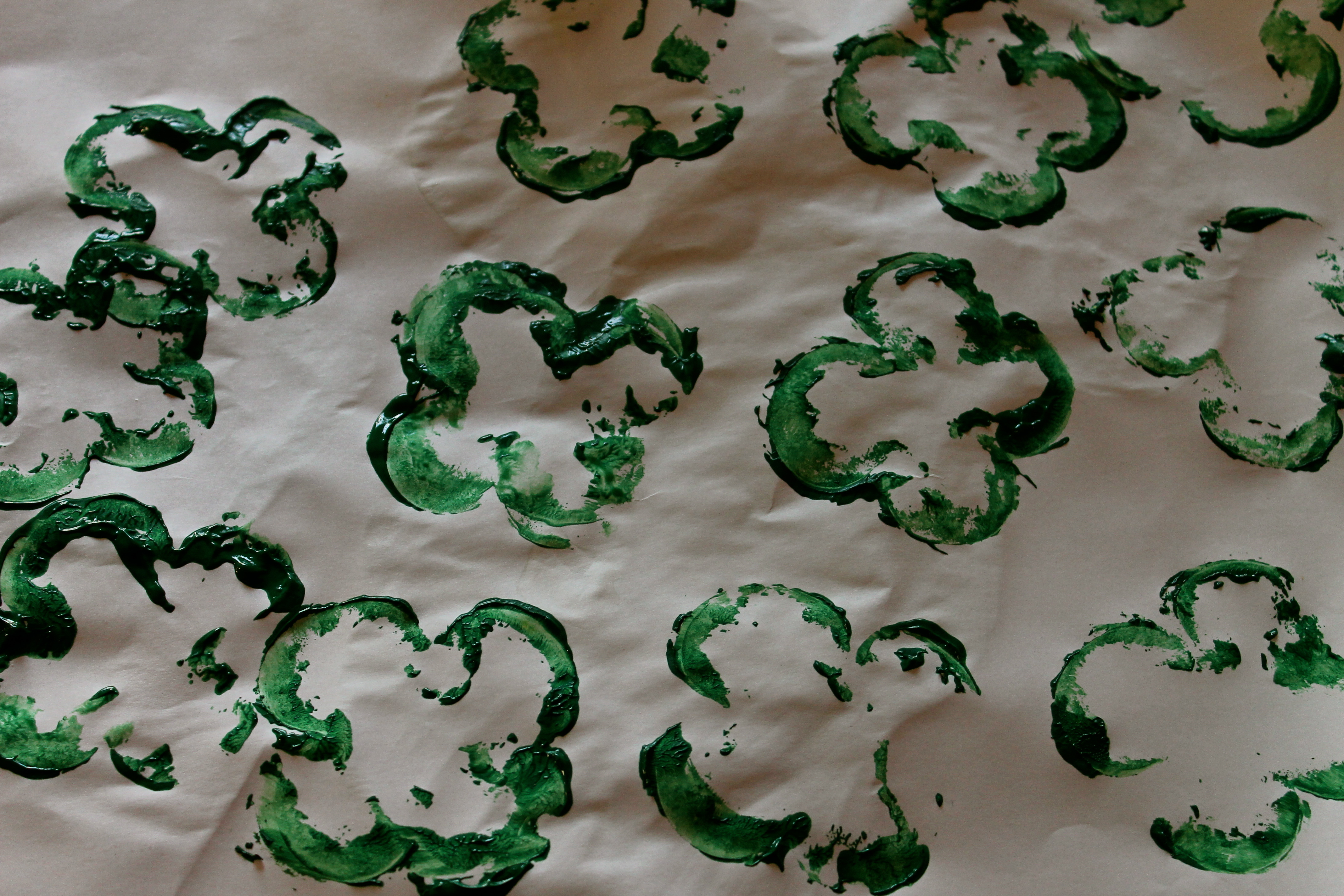 Bell Pepper Shamrock Stamping Collage
