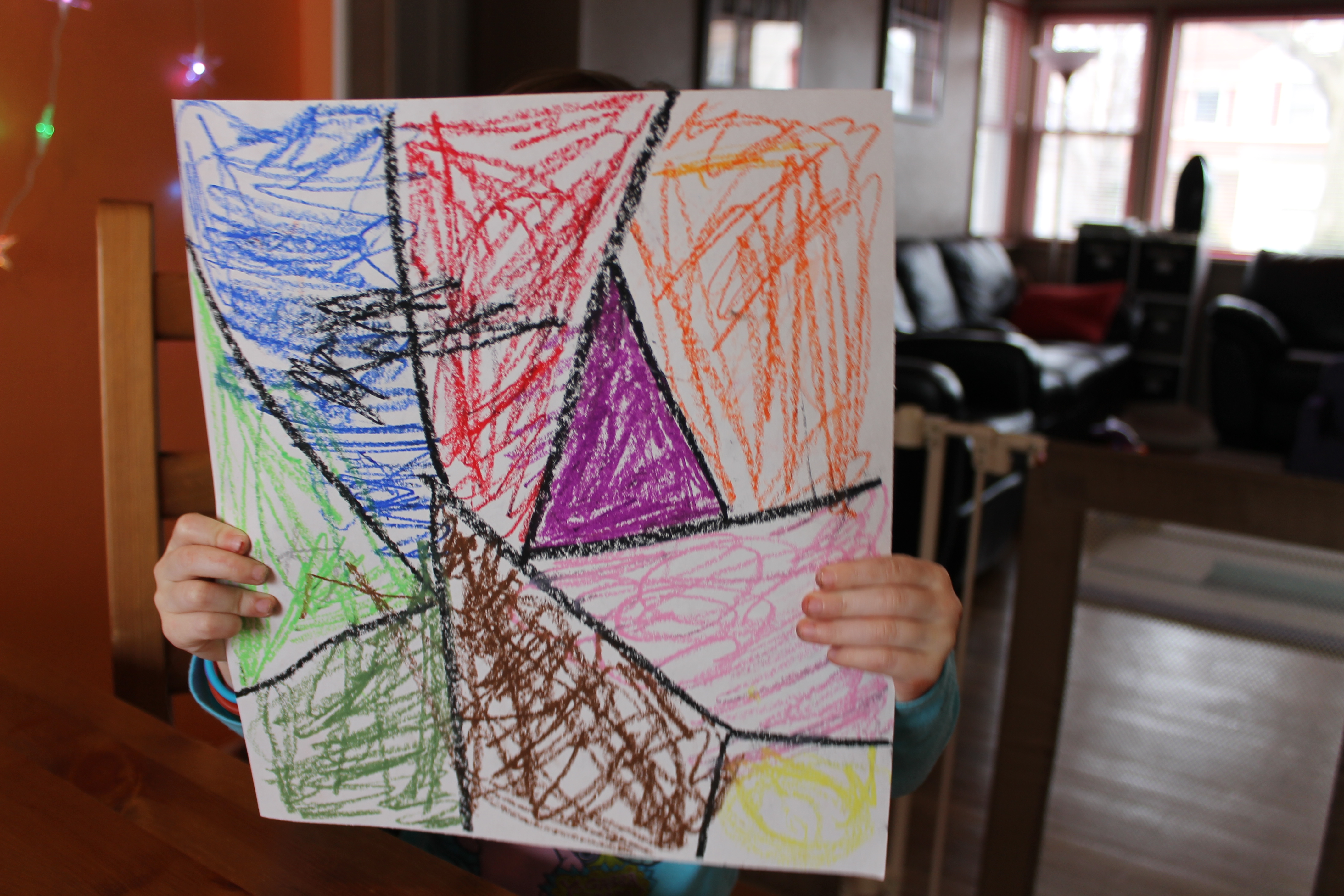 Oil Pastel Stained Glass Picture
