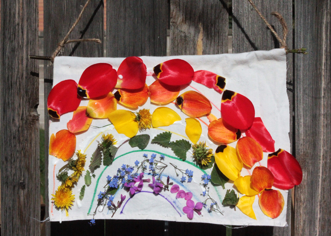 Rainbow Flower Banner